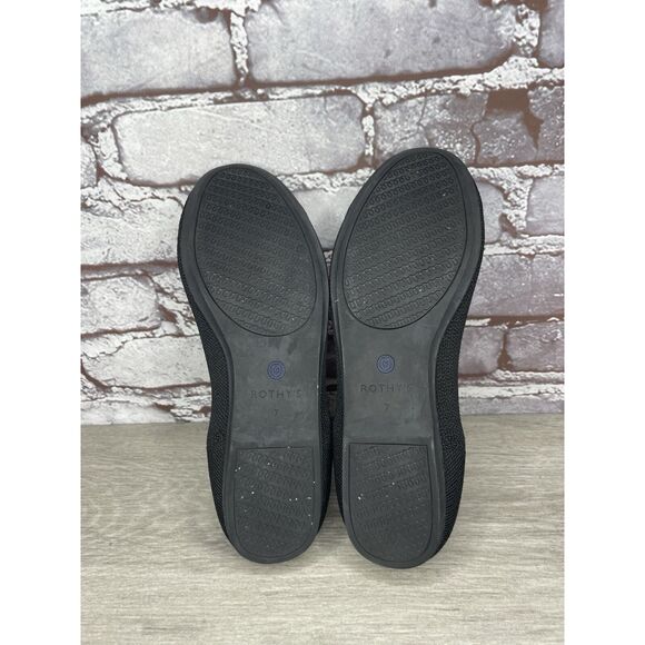 Rothy's The Loafer Black Fabric Round Toe Knit Flats Shoes Women Sz 7M US/37.5EU - Picture 6 of 16